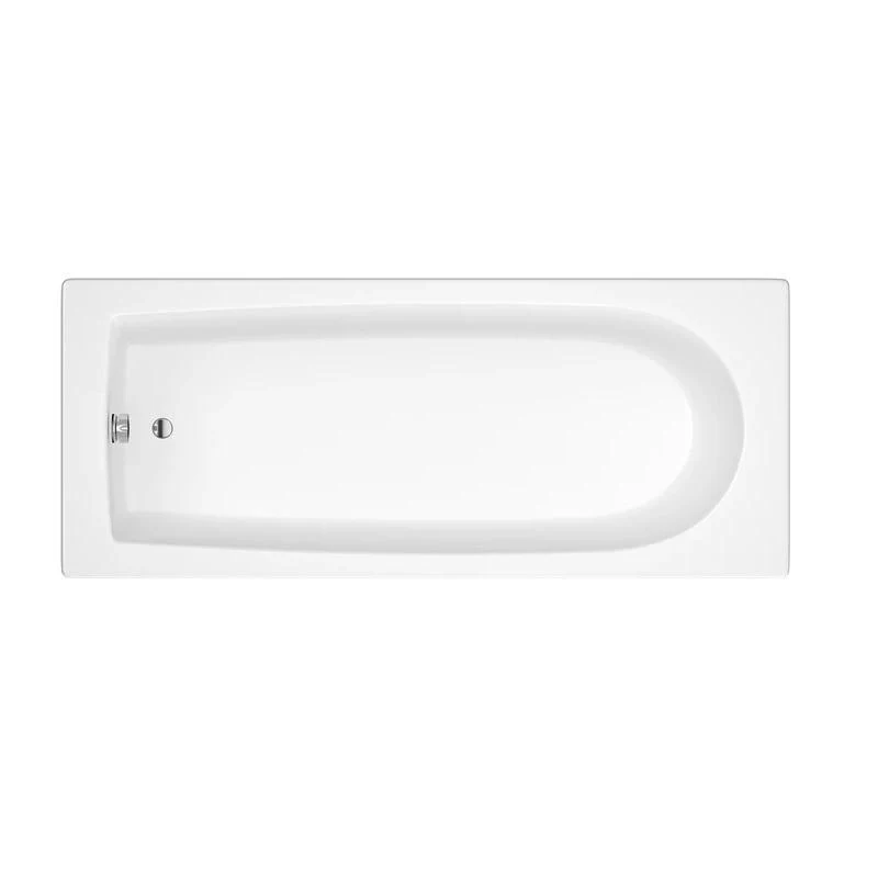 Wallgate 1800 x 800mm Single Ended Acrylic Bath & Square Black Bath Screen - Image 3