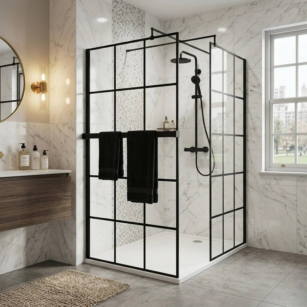 Wet room Panel Shelf - Black - Image 5