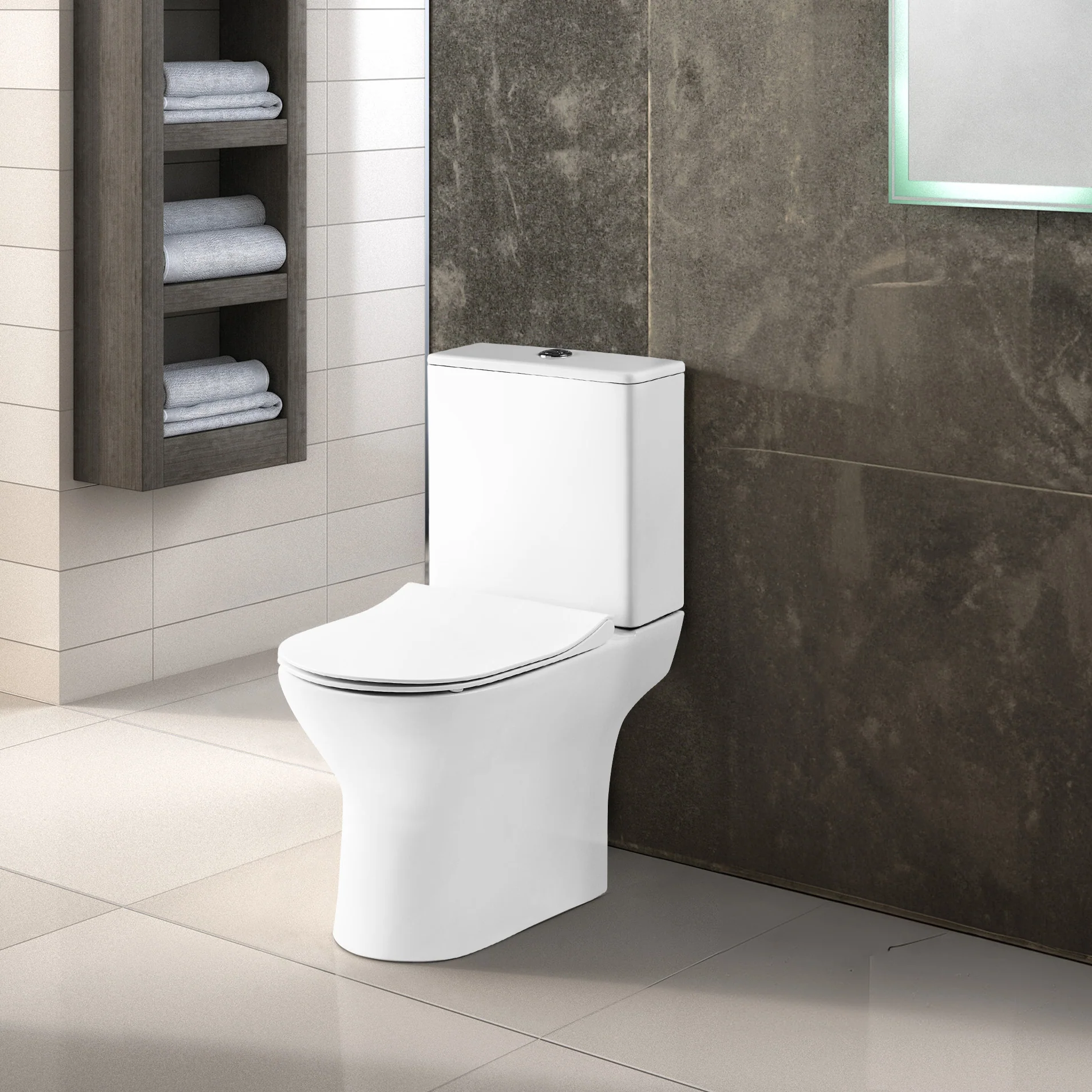 Whirlpool Double Ended Bathroom Suite - 1800 x 800 Bath with 6 White Jet Systems & 500mm Vanity Unit - Image 2