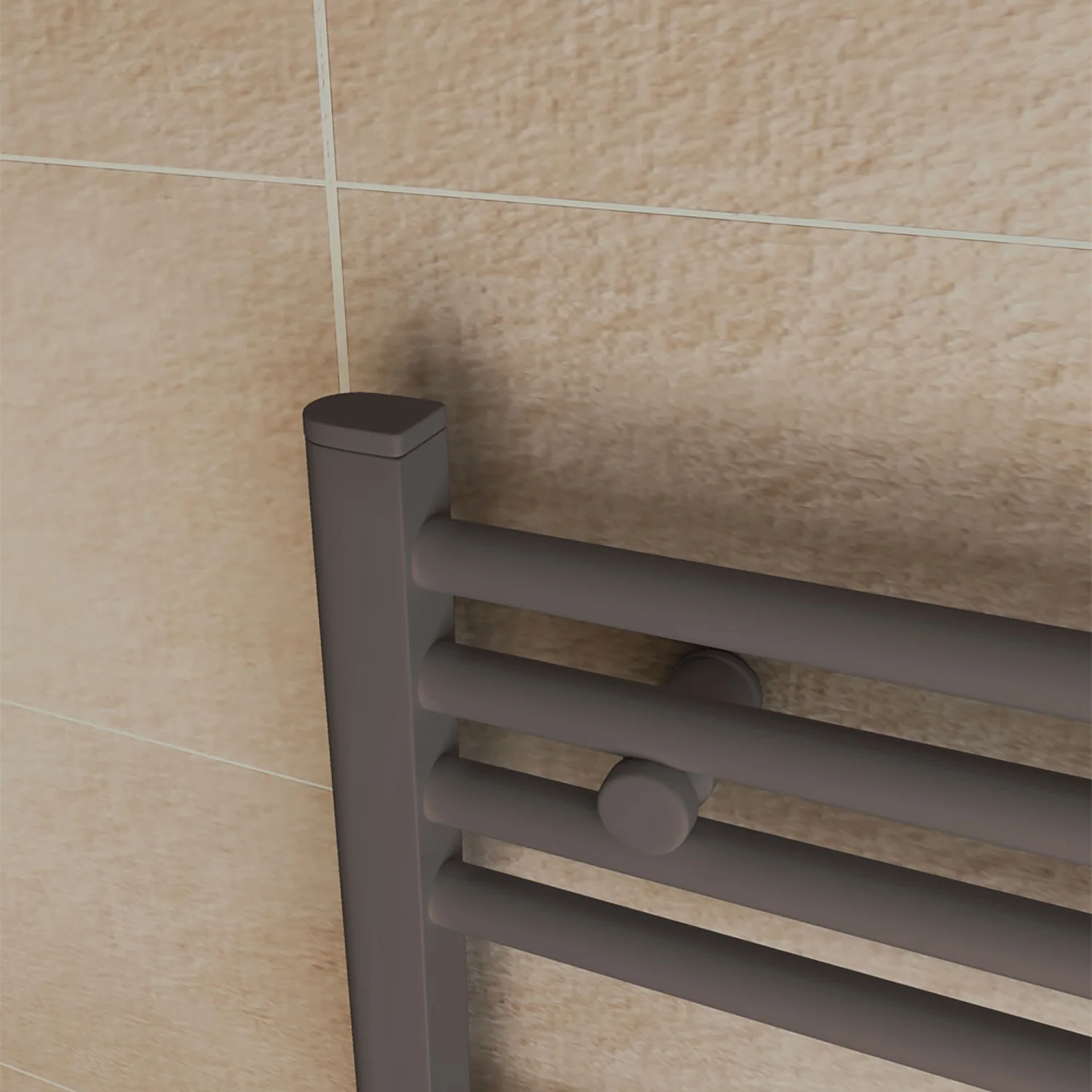 Wingrave 1200 x 500mm Straight Anthracite Heated Towel Rail - Image 3